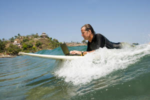 Серфинг с ноутбуком