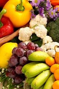 Сочные фрукты и овощи