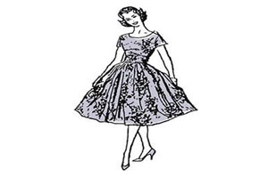 Пышная юбка в стиле 50-хх гг для полных рисунок