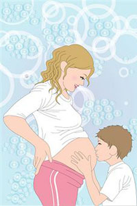 Беременная женщина рисунок