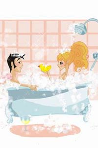 Влюбленные в ванне