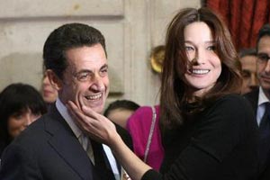 Николя Саркози с женой