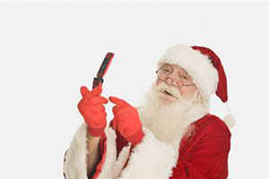 Дед мороз с телефоном