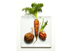 Лук, морковь и картофель