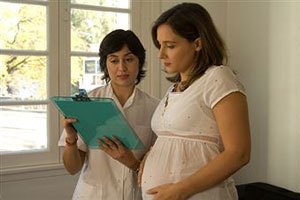 Ббеременная женщина у врача