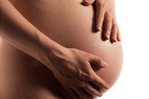 Живот беременной женщины