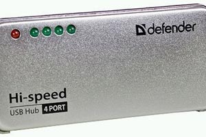 4-портовый мини-разветвитель USB 2.0 Defender Quadro