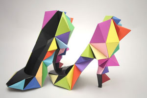 Бумажная обувь-оригами