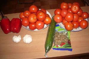 Овощи на столе