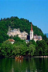 Красивый замок в Словении