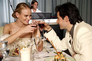 Влюбленные в ресторане