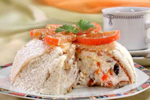 Творожный торт с клубникой