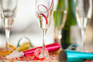 Новогодний коктейль «шампанское и виноградный сок»