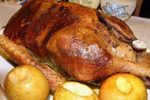 Гусь с яблоками