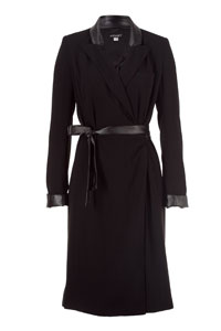 Черное платье-пальто