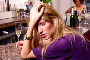 У женщины алкогольная дипрессия