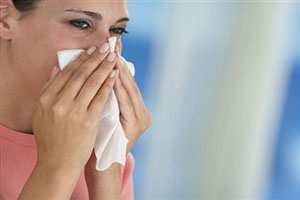 Весенняя аллергия вызывает заложенность носа