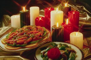 Для ужина при свечах желательно подобрать правильное меню